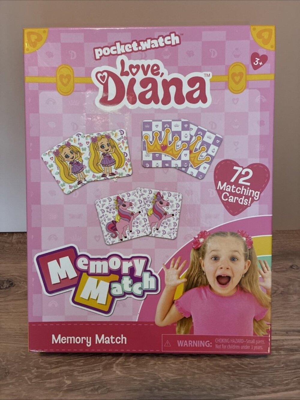 Love Diana Memory Match Game 72 Matching Cards Pocket Watch Forever Clever 2020
